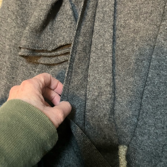 Forte Women's Gray Cashmere Hooded Cardigan Sweater Size S - Picture 6 of 8